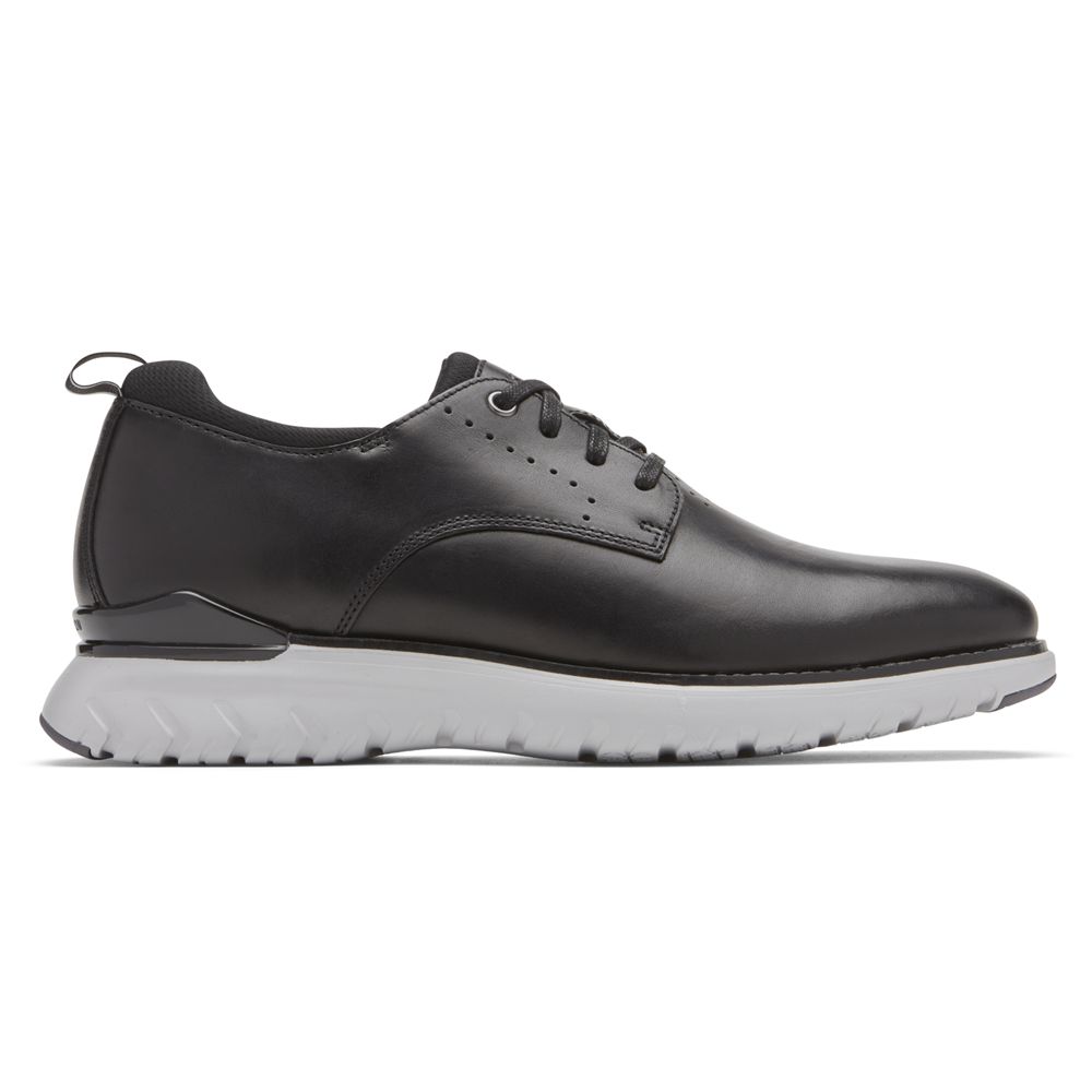 Rockport Total Motion Sport Plain Toe - Mens Oxfords - Black - NZ (LRF-392478)